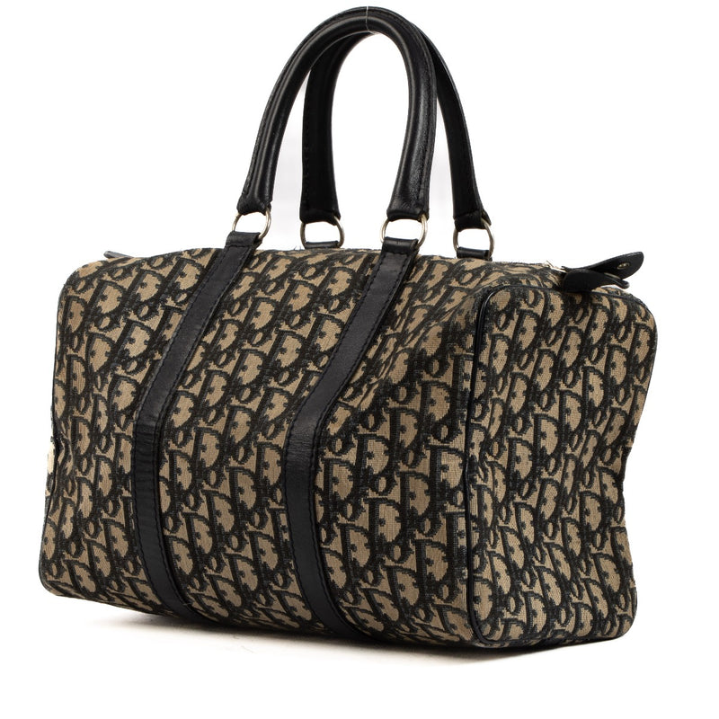 Christian Dior Blue Oblique Vintage Boston Bag