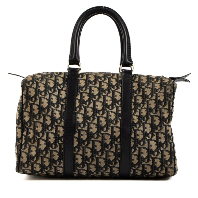 Christian Dior Blue Oblique Vintage Boston Bag
