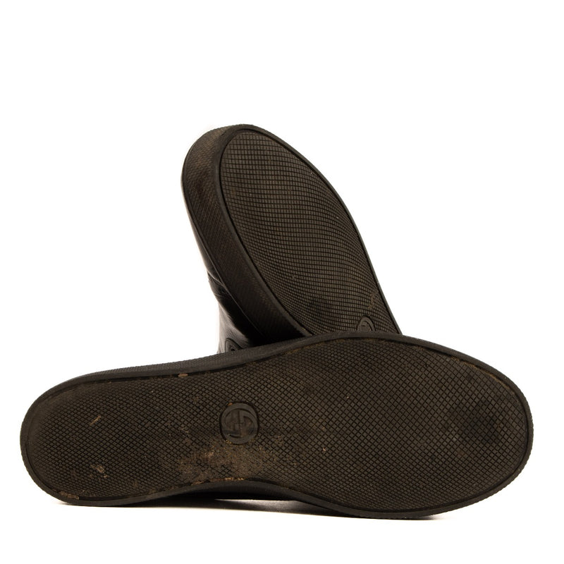 Gucci Zwarte Leren Snake Dublin Sneakers - Maat 43