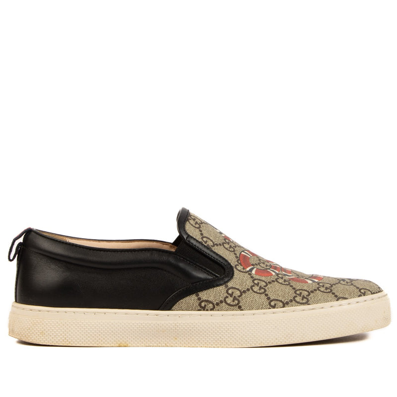 Gucci GG Supreme Snake Dublin Slip-on Sneakers