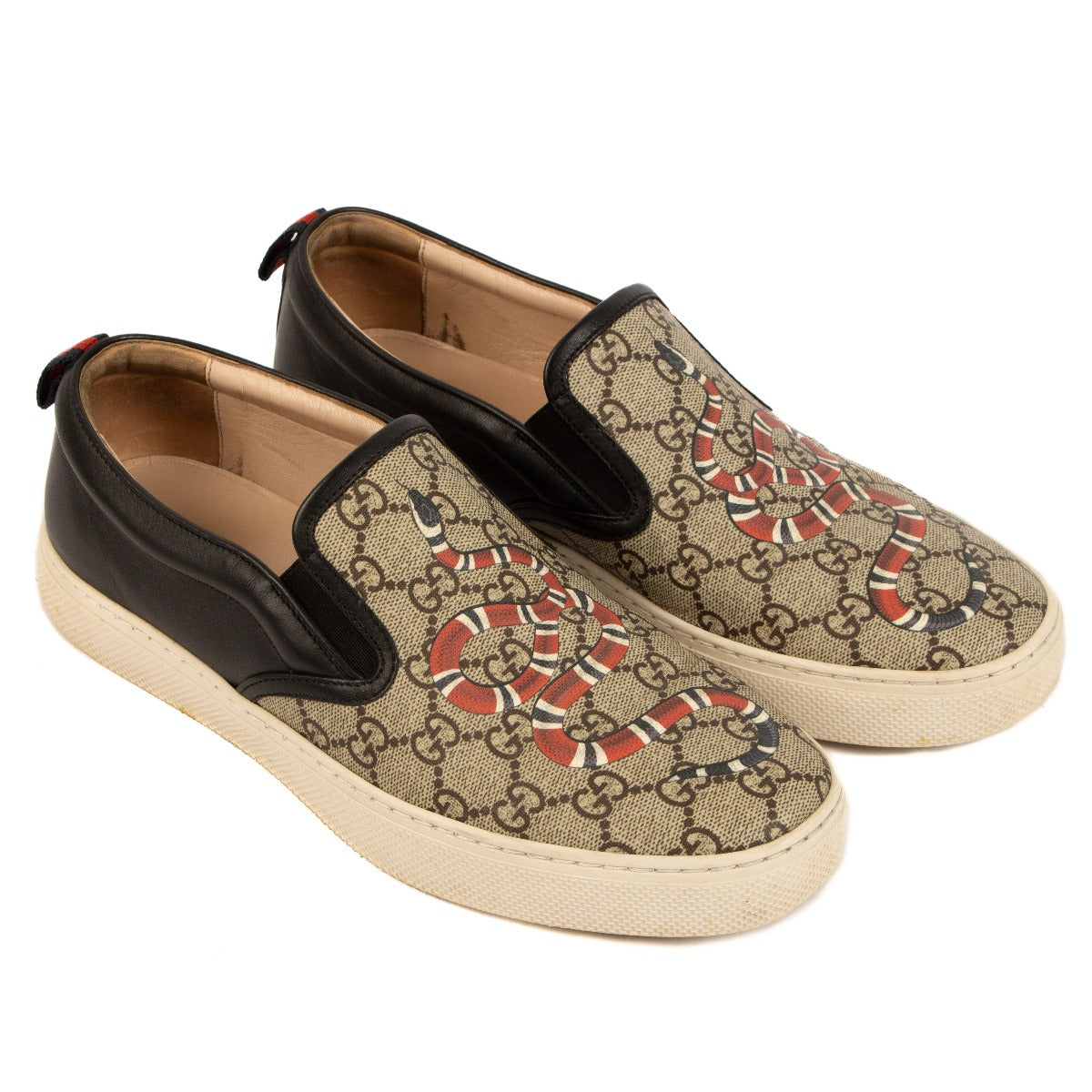 Gucci GG Supreme Snake Dublin Slip-on Sneakers