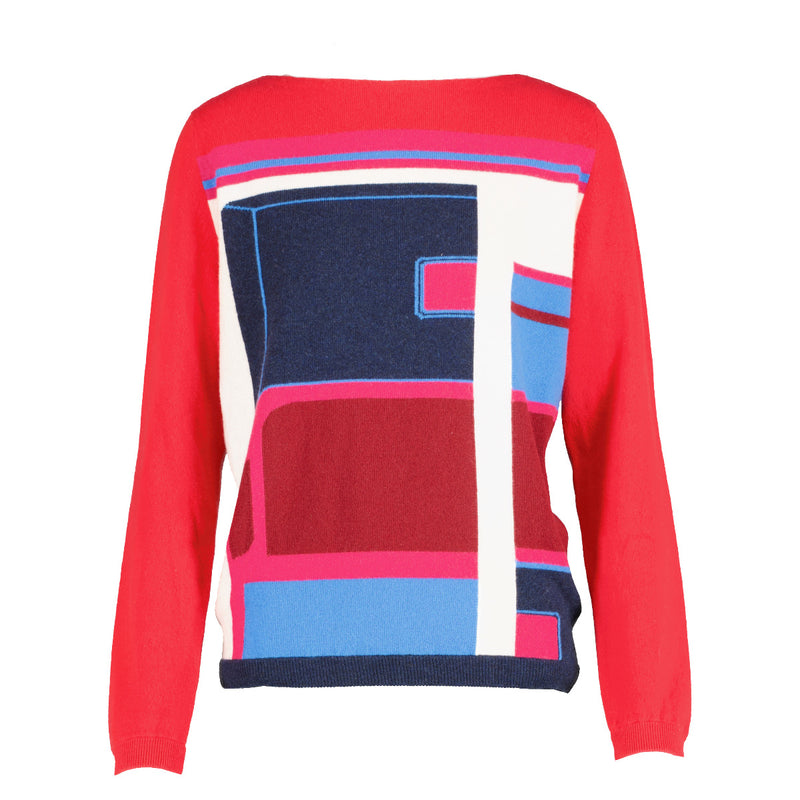 Hermès Multicolor Red Cashmere Sweater - size 38