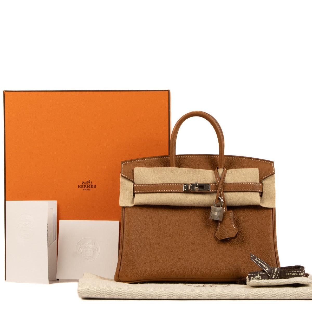 Shop authentic second hand brand new Hermès 2023 Birkin 25 Gold Togo on www.labellov.com