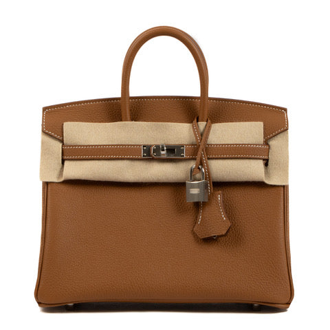 Shop authentic second hand brand new Hermès 2023 Birkin 25 Gold Togo on www.labellov.com