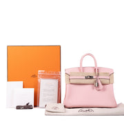 Authentic brand new Hermès Birkin 25 Rose Sakura Swift designer second hand on www.labellov.com