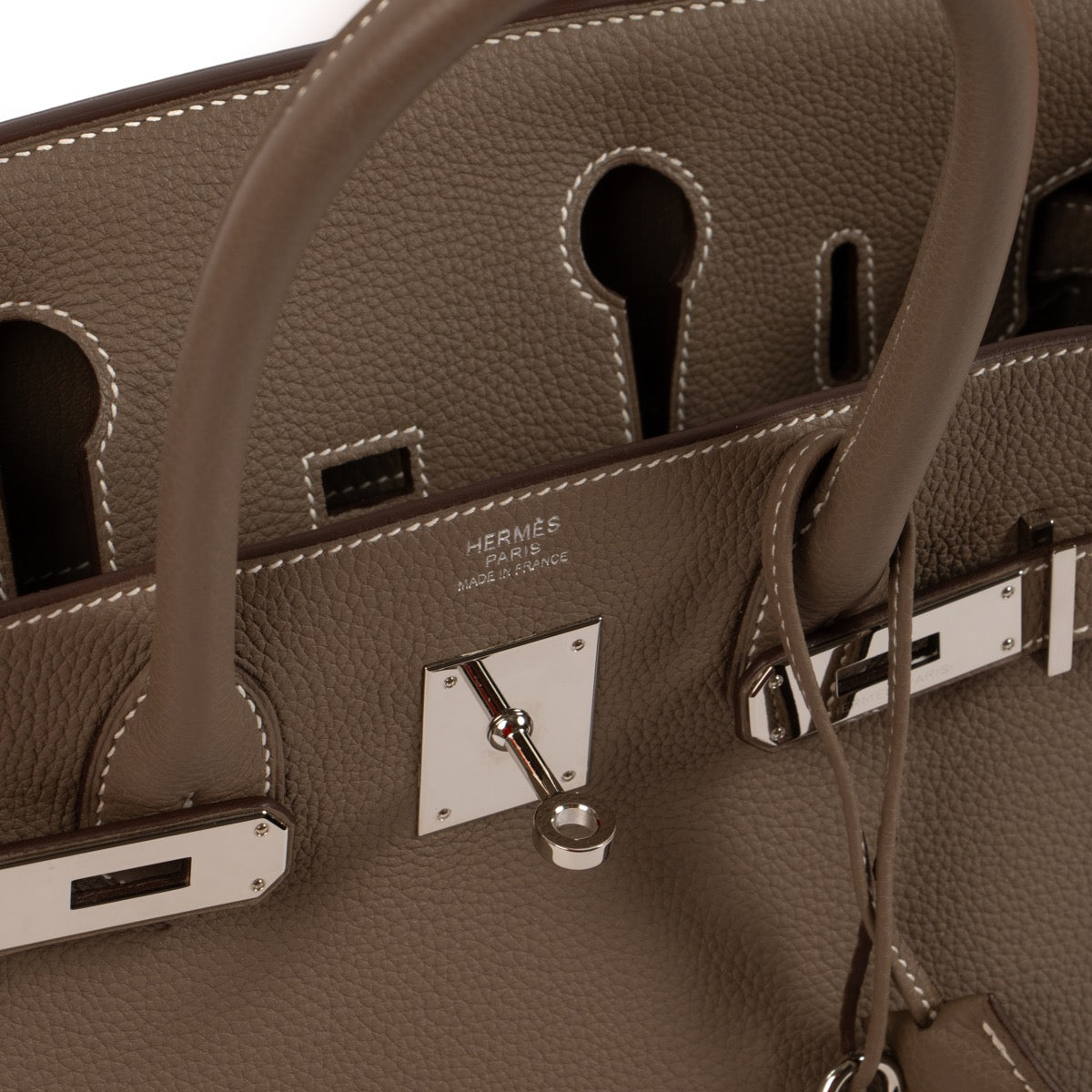 Authentic second hand Hermès 2017 Birkin 30 Etoupe Togo on www.labellov.com