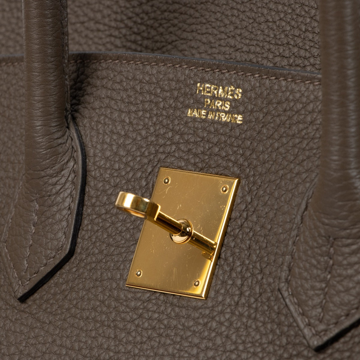 Hermès 2013 Birkin 35 Brulée Togo Logo Stamp