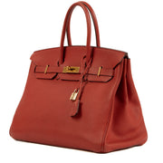 Shop vintage Hermès Birkin 35 Red Rouge Vif on www.labellov.com