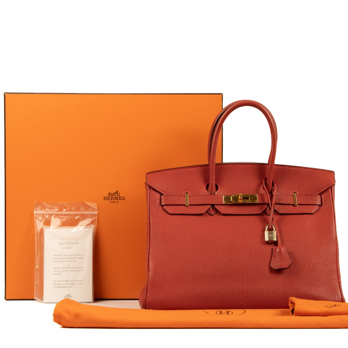 Shop vintage Hermès Birkin 35 Red Rouge Vif on www.labellov.com