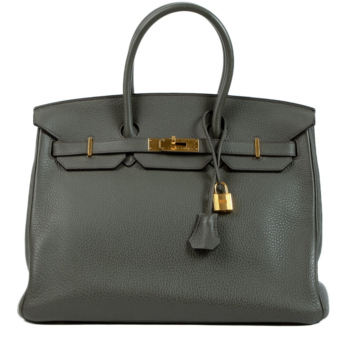 Authentic second hand Hermès 2012 Birkin 35 Vert de Gris Togo on www.labellov.com