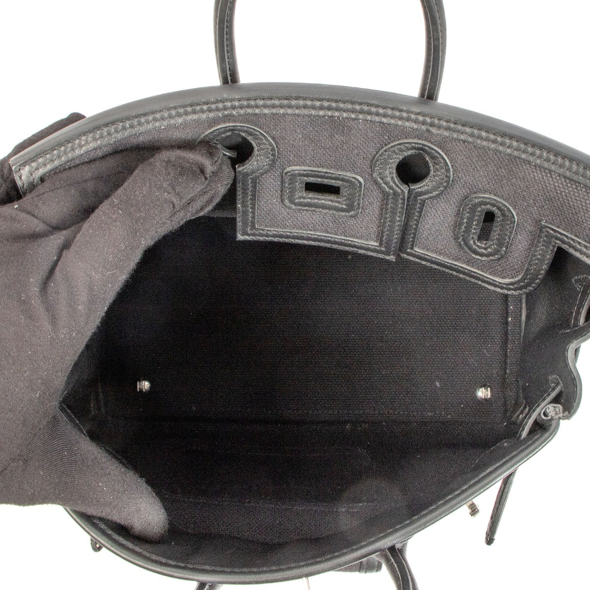 Hermès Birkin Cargo 25 Zwart Toile Goeland/Swift PHW