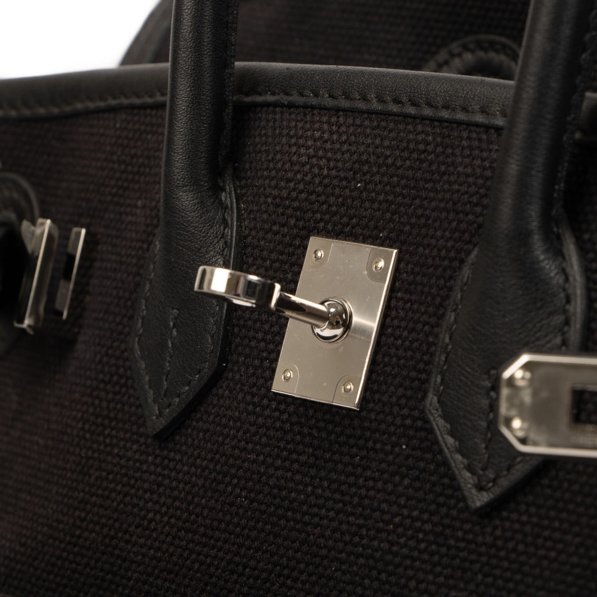 Hermès Birkin Cargo 25 Zwart Toile Goeland/Swift PHW