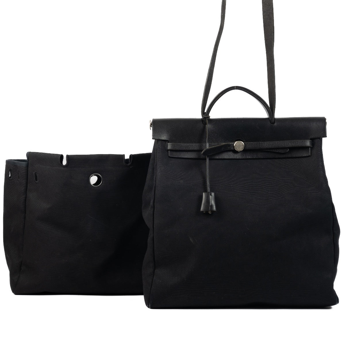 Shop 100% authentic second-hand Hermès Black Shoulder Bag Herbag on Labellov.com