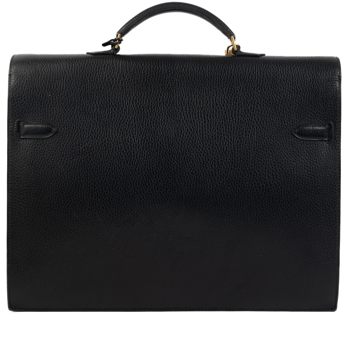 Hermès Kelly Depeches 38 Black Ardennes GHW Briefcase