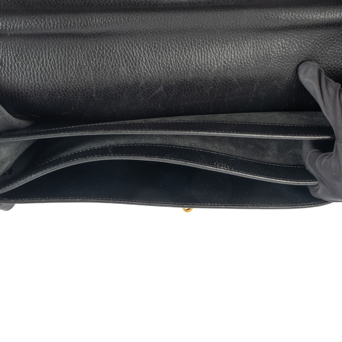 Hermès Kelly Depeches 38 Black Ardennes GHW Briefcase