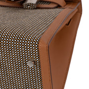 Hermès Kelly Sellier 28 Toile Quadrille/Veau Swift Noir/Blanc/Desert/Gold