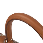 Hermès Kelly Sellier 28 Toile Quadrille/Veau Swift Noir/Blanc/Desert/Gold