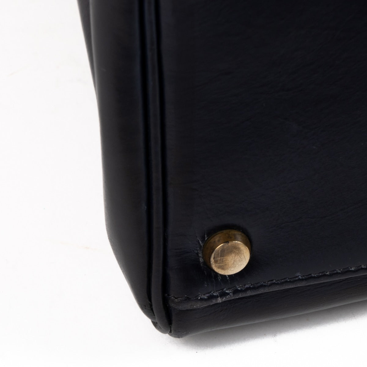 Hermès Vintage Kelly 32 Box Bleu GHW
