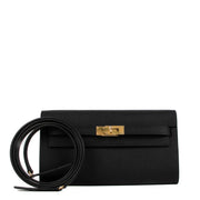 Authentic second hand brand new store-fresh Hermès 2023 Kelly To Go Black Epsom on www.labellov.com