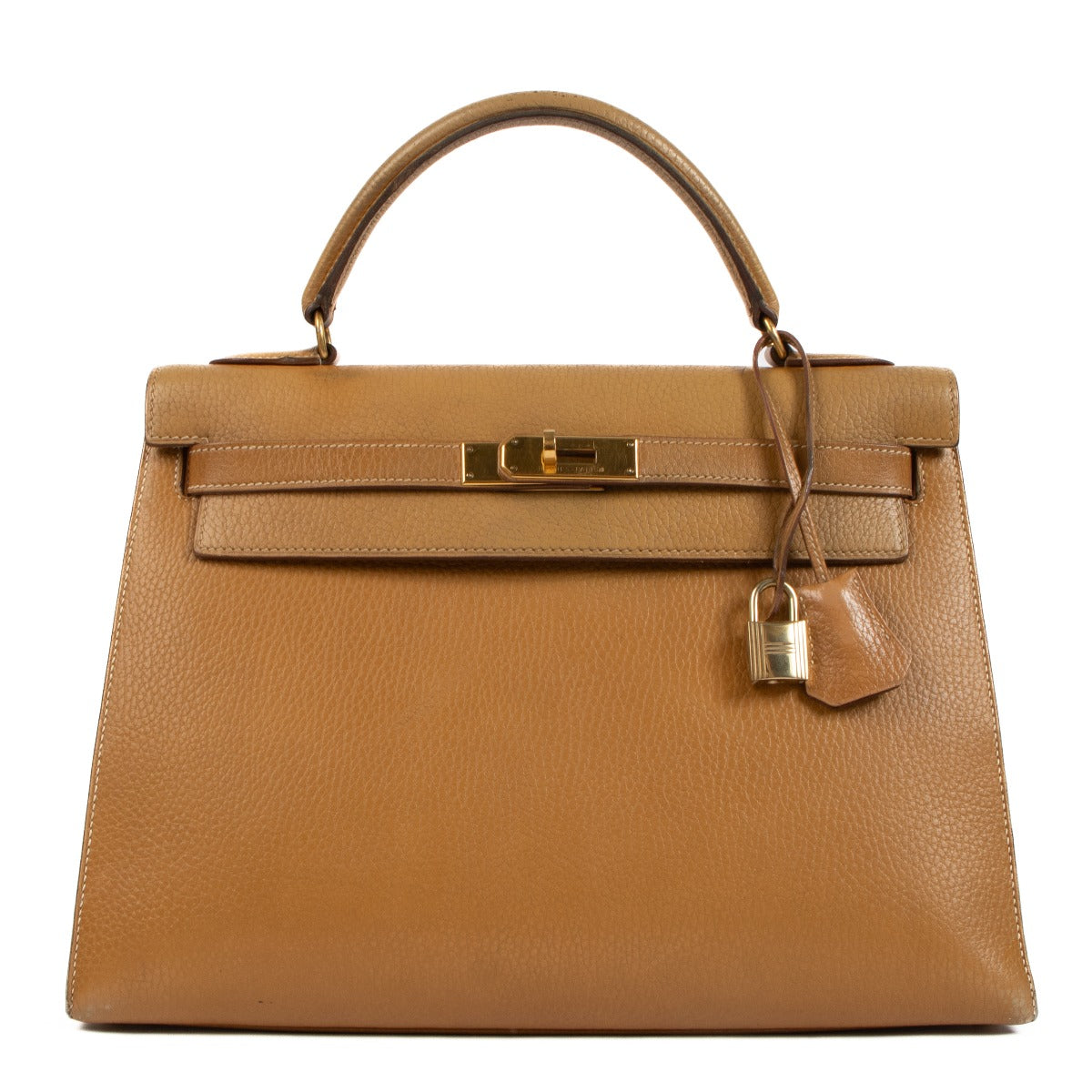 Shop authentic second hand vintage Hermès Kelly Sellier 32 Naturel Sable Veau Ardennes on www.labellov.com