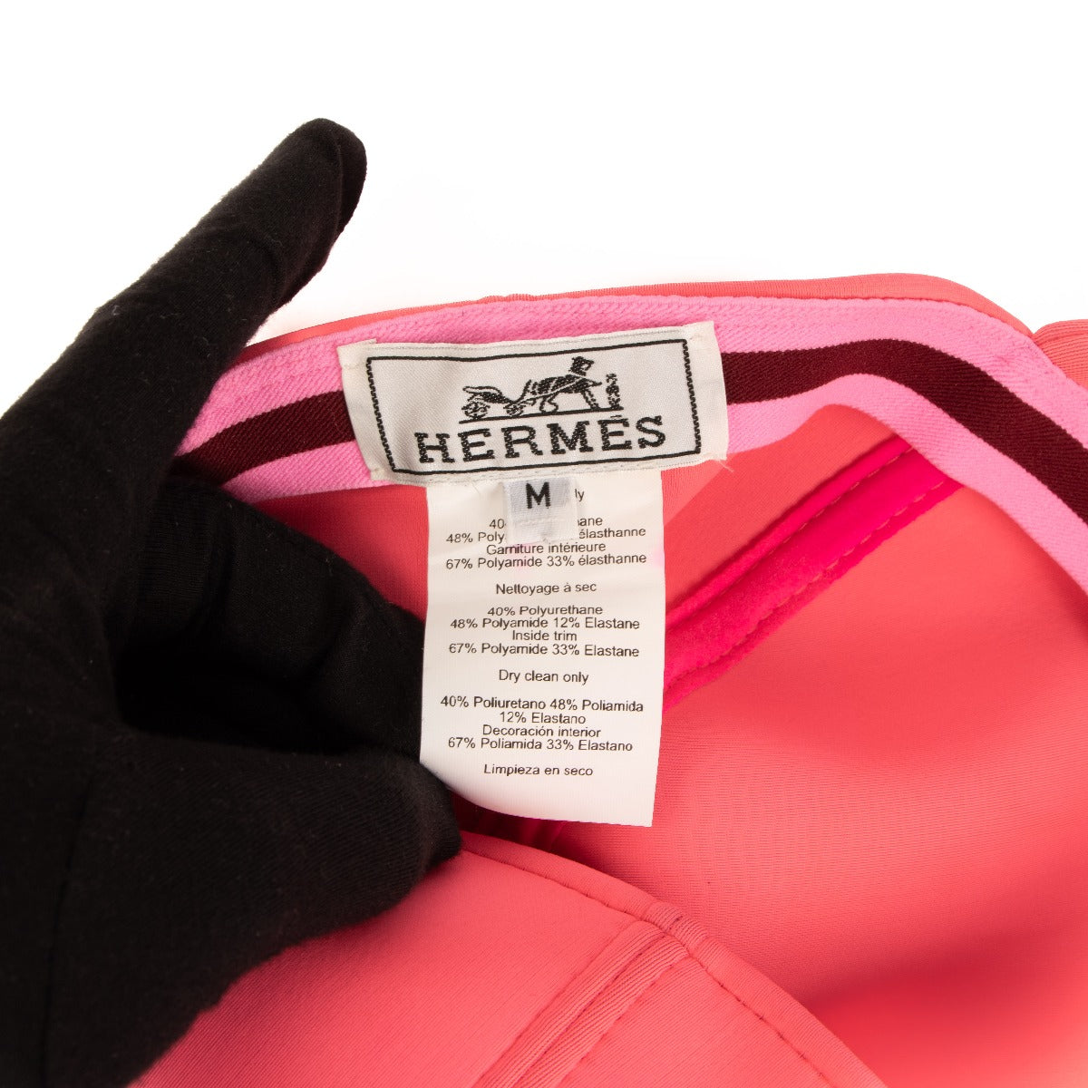 Shop safe online at Labellov this 100% authentic second hand Hermès Pink Neoprene Atlantic Cap - size M