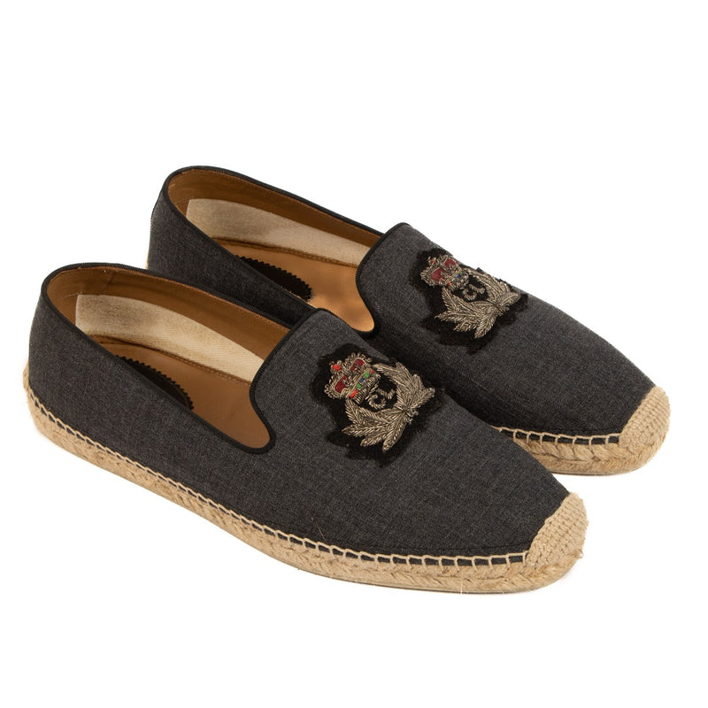 Christian Louboutin Grey Canvas Nanou Orlato Espadrilles