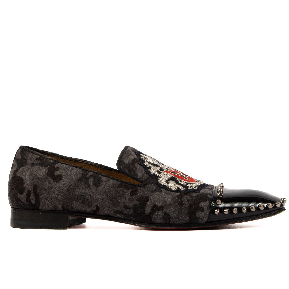 Christian Louboutin Camouflage Loubi Forever Spike Loafers