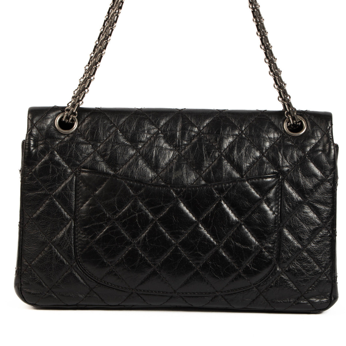 Chanel Black Aged Calfskin 2.55 Bag