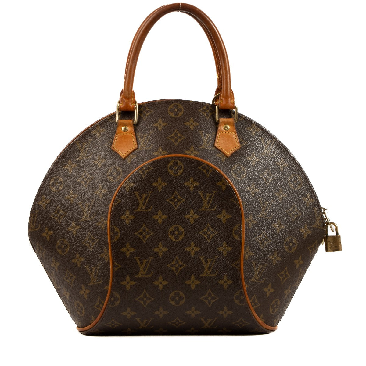 Shop safe online at Labellov in Antwerp, Brussels and Knokke this 100% authentic second hand Louis Vuitton Monogram Canvas Ellipse MM Top Handle