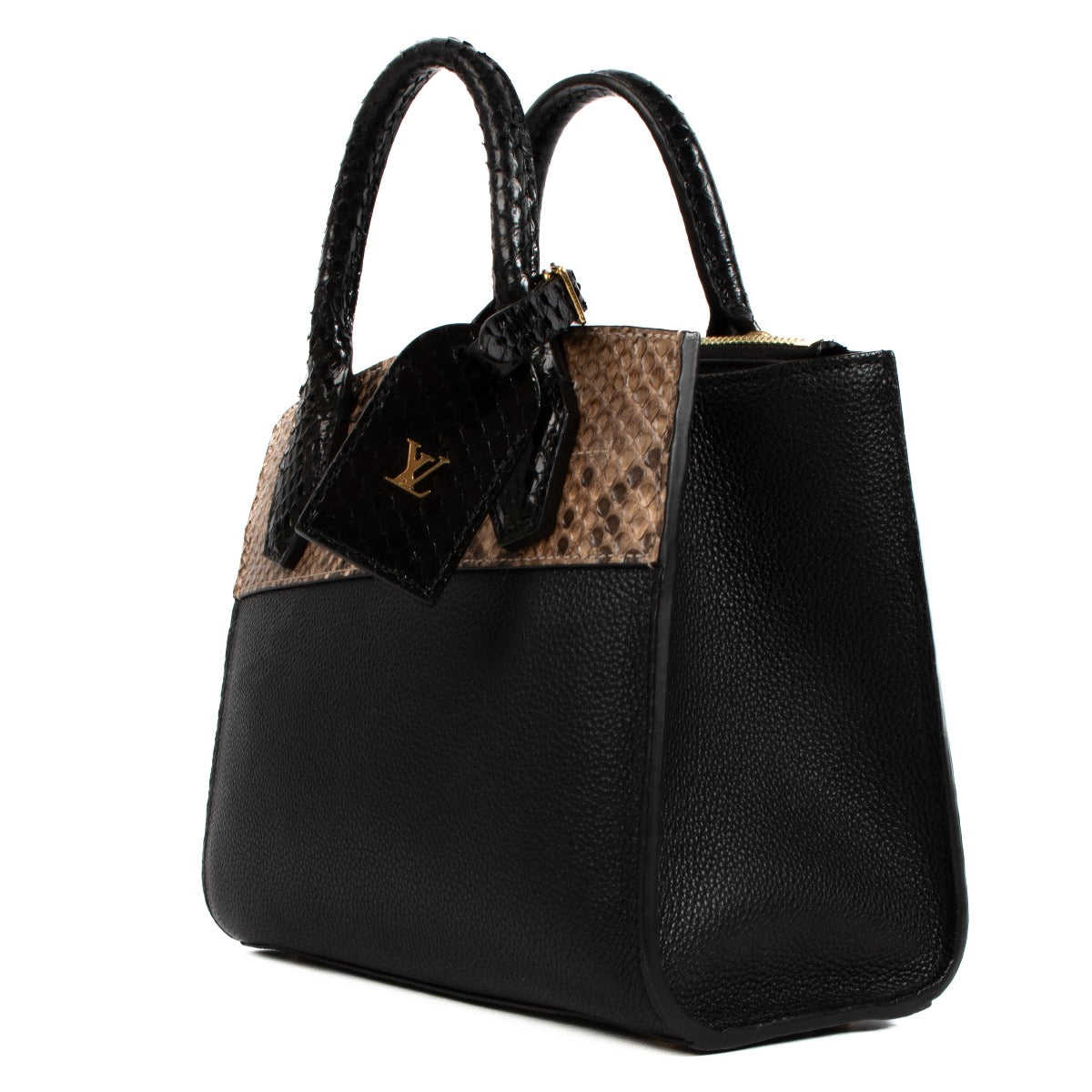 Shop 100% authentic second-hand Louis Vuitton Black Leather/Python City Steamer Mini Handbag on Labellov.com