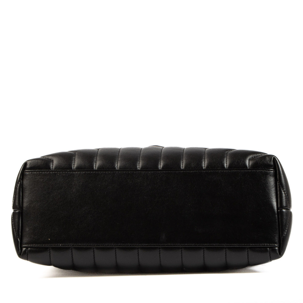 Saint Laurent Black Leather Loulou Medium Shoulder Bag