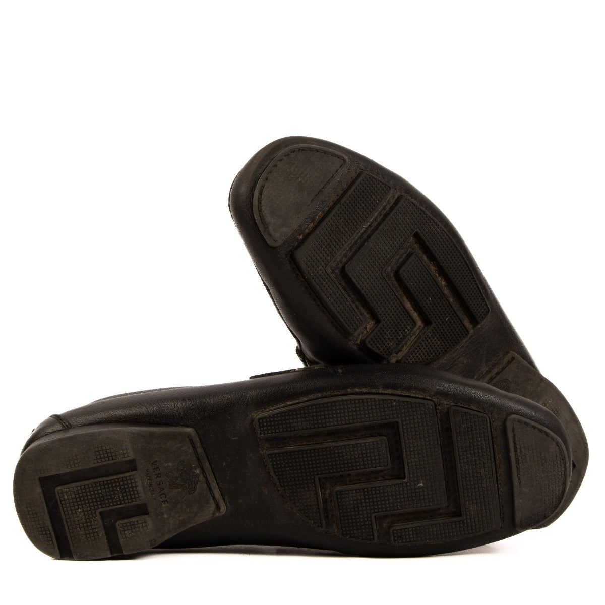 Versace Black Medusa Driver Loafers - Size 43