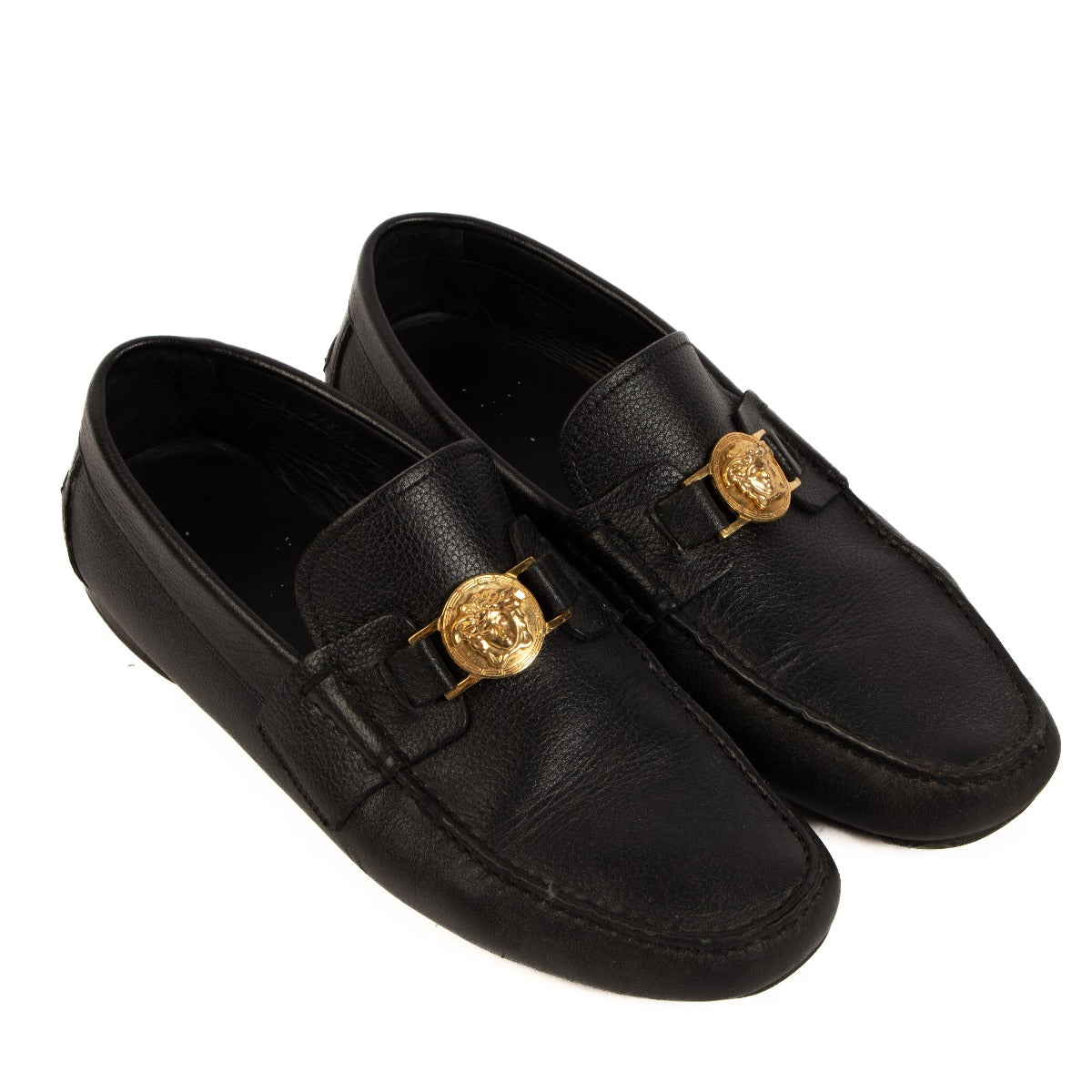 Versace Black Medusa Driver Shoes Loafers