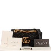 Shop safe online at Labellov in Antwerp, Brussels and Knokke this 100% authentic second hand Gucci GG Marmont Mini Black Leather Bag