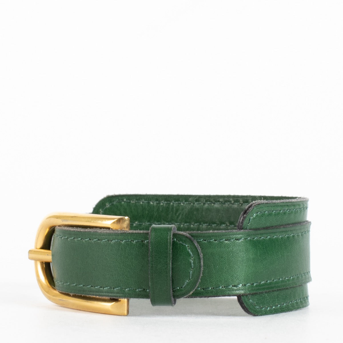 Authentic second-hand Delvaux Vintage Green Leather Bracelet Bracelet on labellov.com