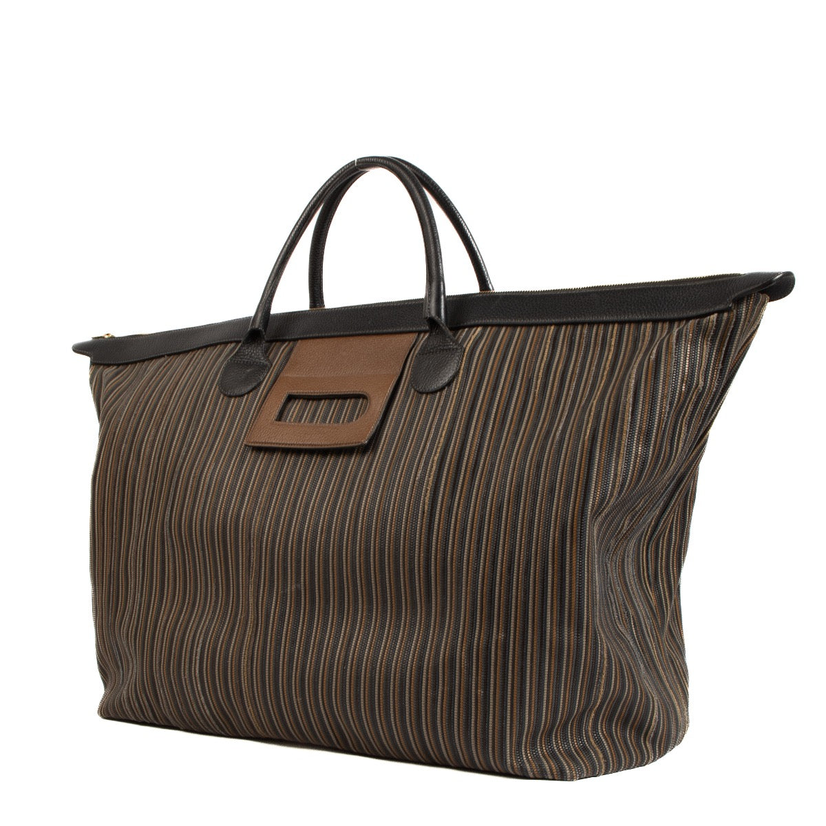Shop safe online at Labellov in Antwerp, Brussels and Knokke this 100% authentic second hand Delvaux 1992s Multicolor Toile De Cuir Travel Bag