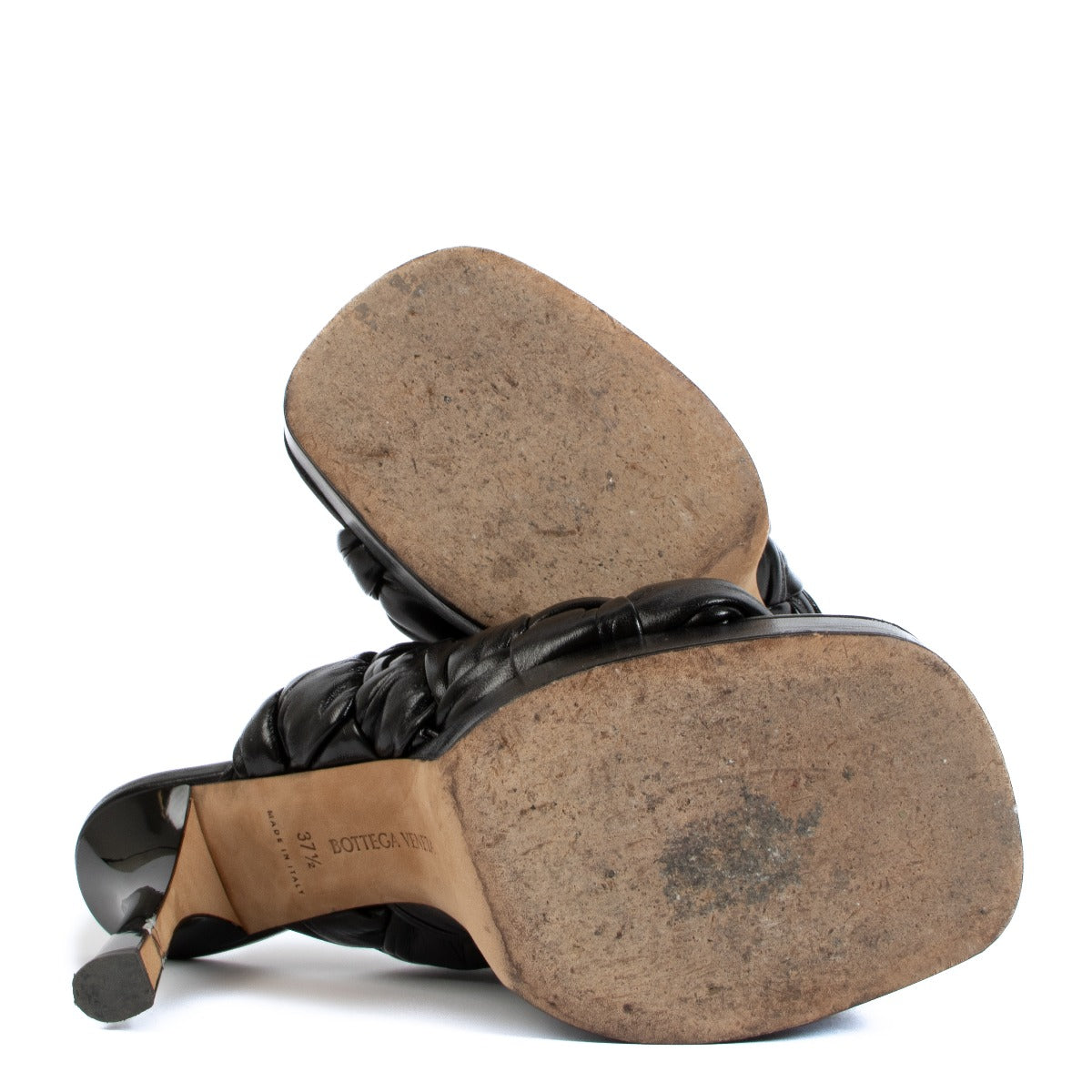 Sandales mules Bottega Veneta tissées noires - Taille 37,5