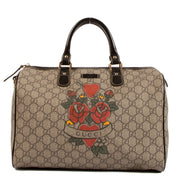Shop safe online at Labellov in Antwerp, Brussels and Knokke this 100% authentic second hand Gucci Tattoo Heart Medium Joy Boston Bag