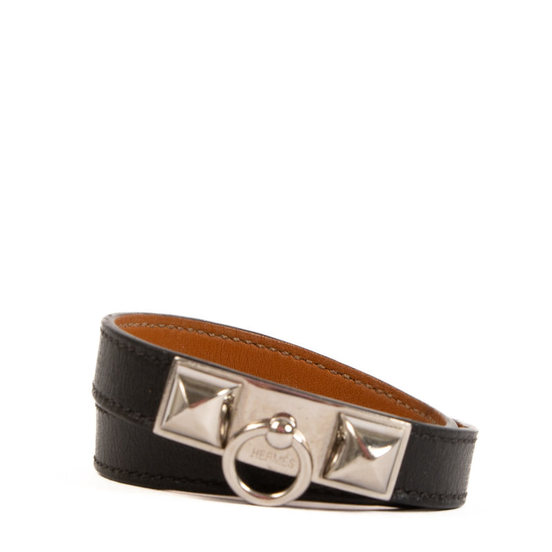 Hermès Black Rivale Double Tour Bracelet