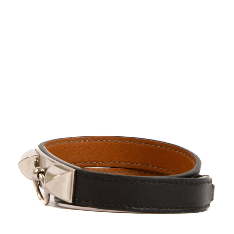 Hermès Black Rivale Double Tour Bracelet
