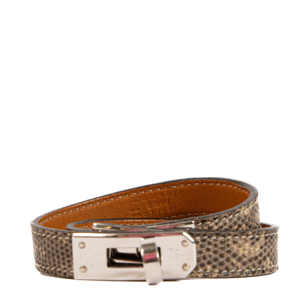 Hermès Lizard Kelly Double Tour Bracelet