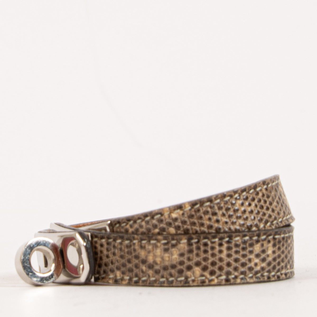 Hermès Lizard Kelly Double Tour Bracelet
