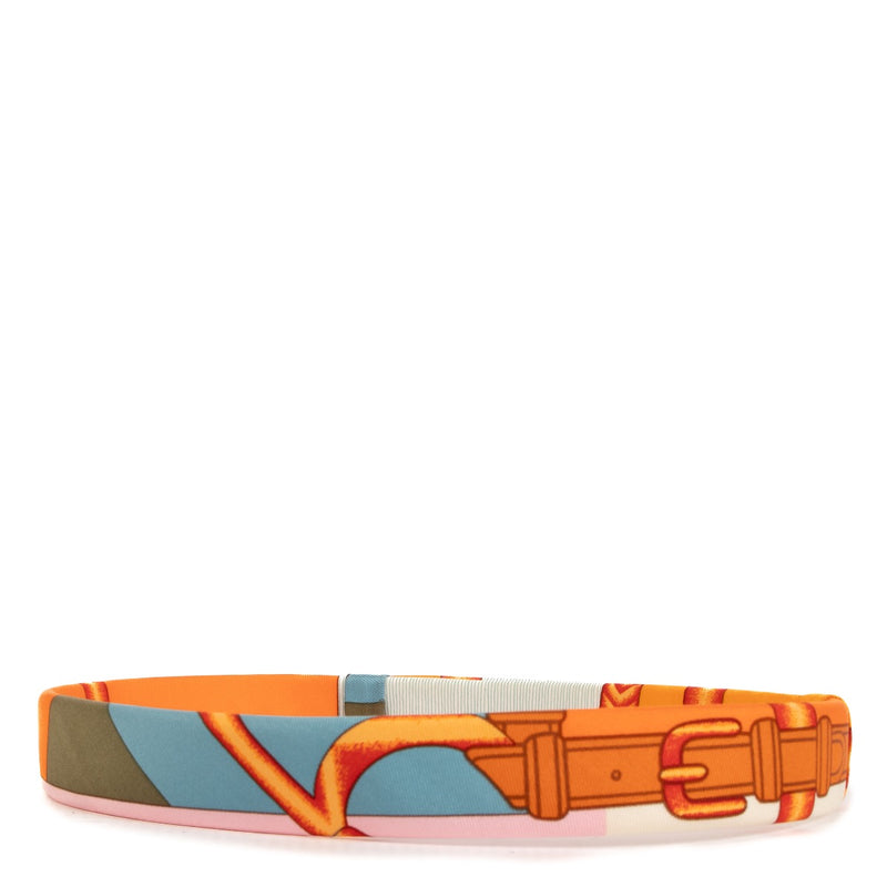 Shop safe online at Labellov in Antwerp, Brussels and Knokke this 100% authentic second hand Hermès Multicolor Silk Head Band