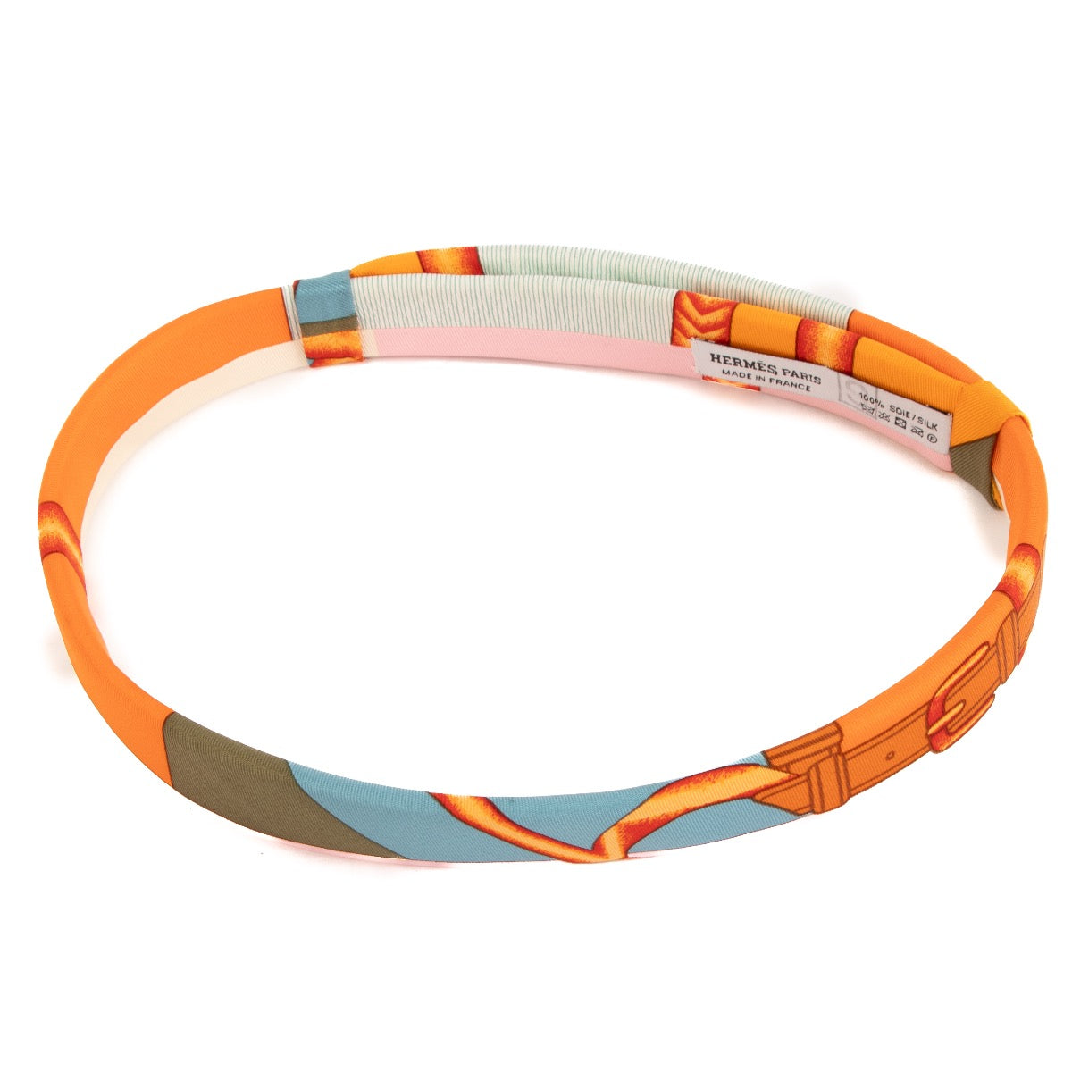 Shop safe online at Labellov in Antwerp, Brussels and Knokke this 100% authentic second hand Hermès Multicolor Silk Head Band