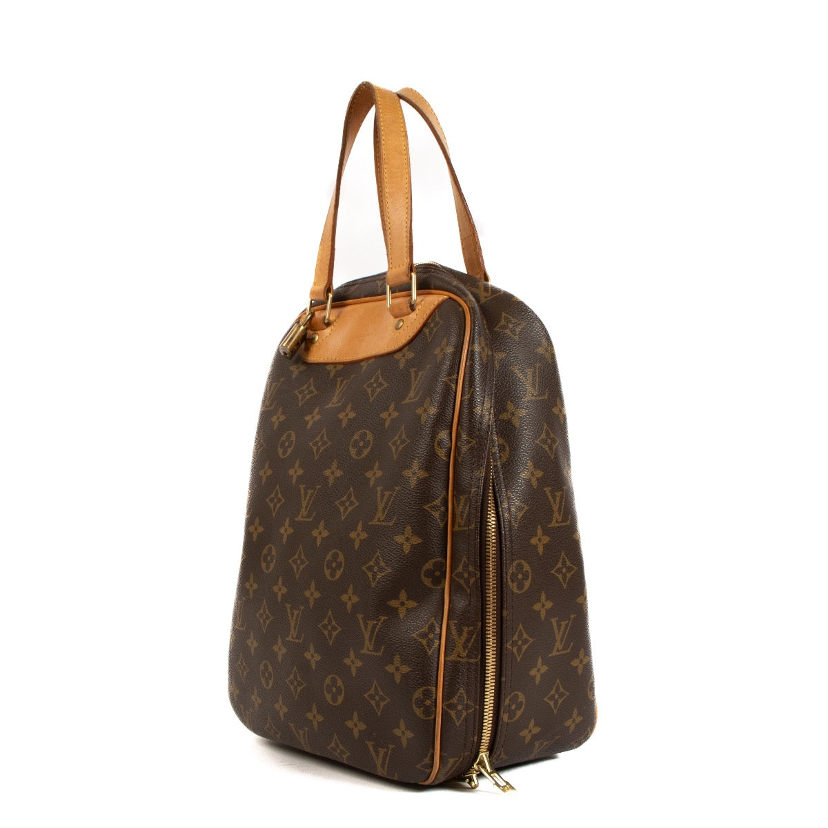 Shop safe online at Labellov in Antwerp, Brussels and Knokke this 100% authentic second hand Louis Vuitton Monogram Canvas Excursion Top Handle Bag