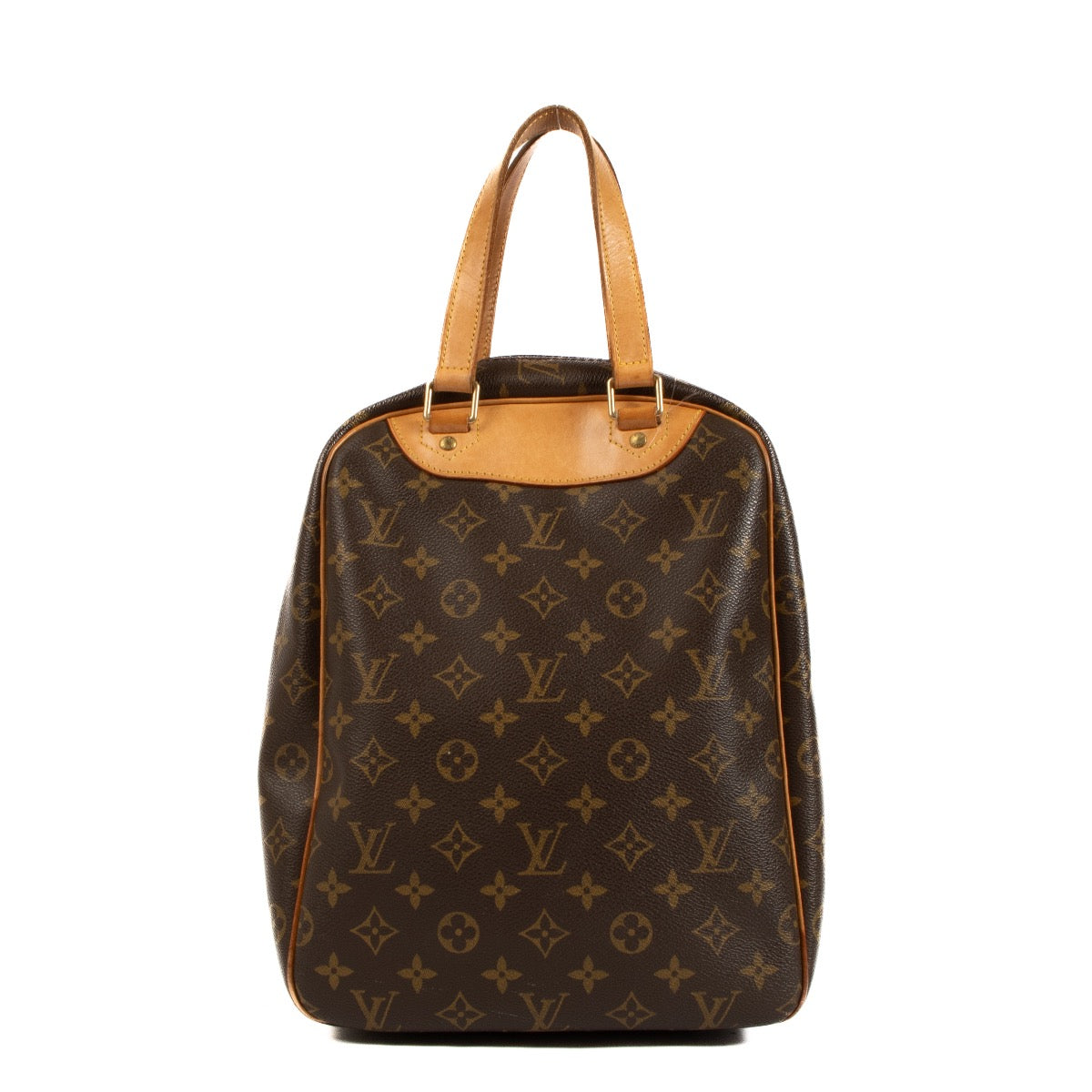 Shop safe online at Labellov in Antwerp, Brussels and Knokke this 100% authentic second hand Louis Vuitton Monogram Canvas Excursion Top Handle Bag