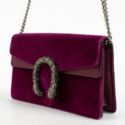 Authentic Second Hand Gucci Purple Velvet Crystal Mini Dionysus Bag on Labellov.com