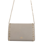 Buy an authentic Valentino Garavani Rockstud Grey Wallet On Chain on LabelLov.com