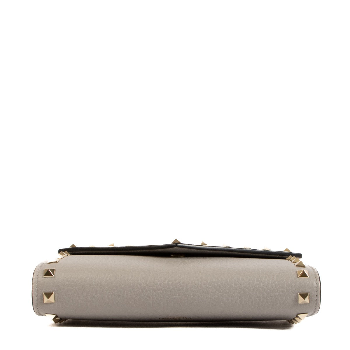 Buy an authentic Valentino Garavani Rockstud Grey Wallet On Chain on LabelLov.com
