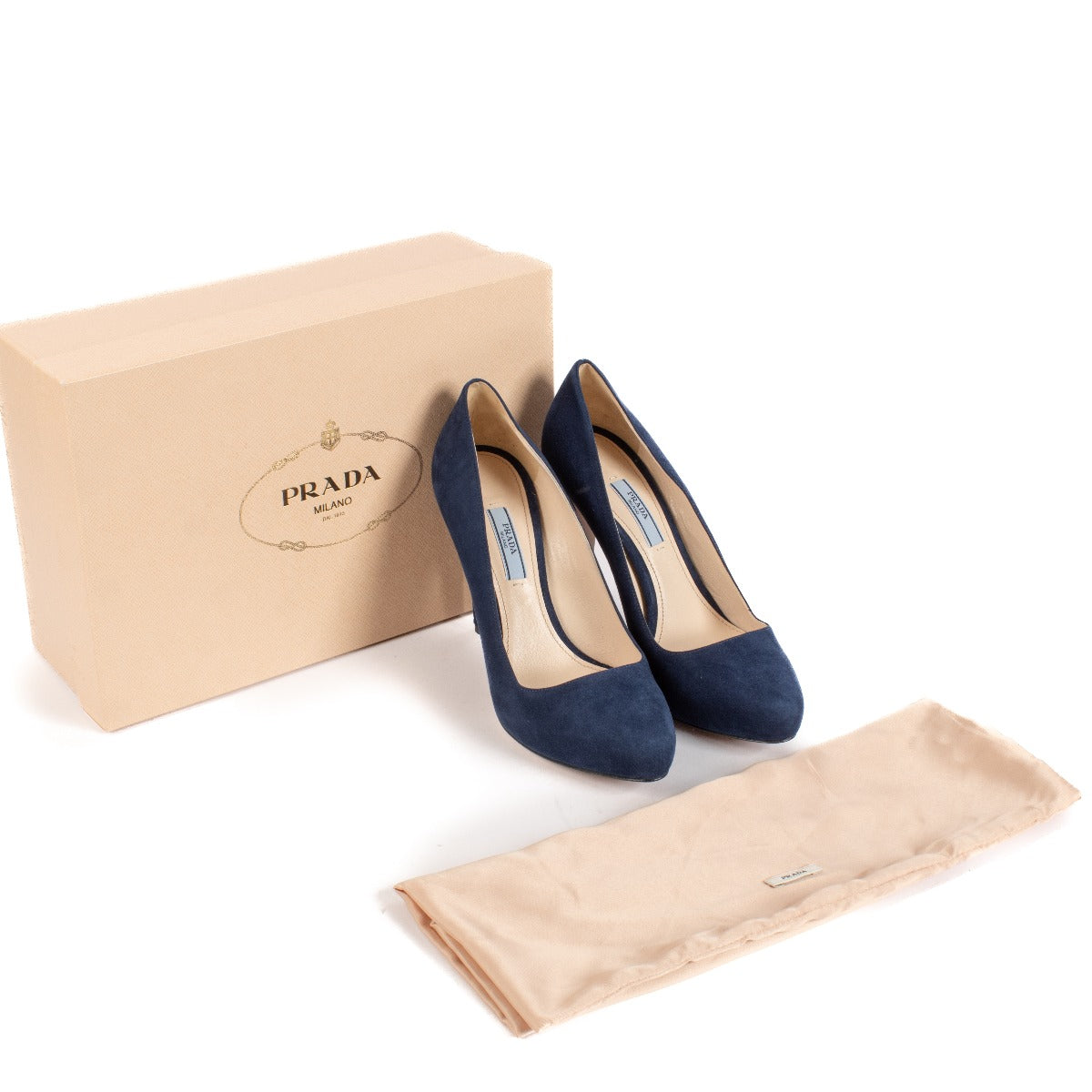 Escarpins en daim bleu Prada - Taille 39